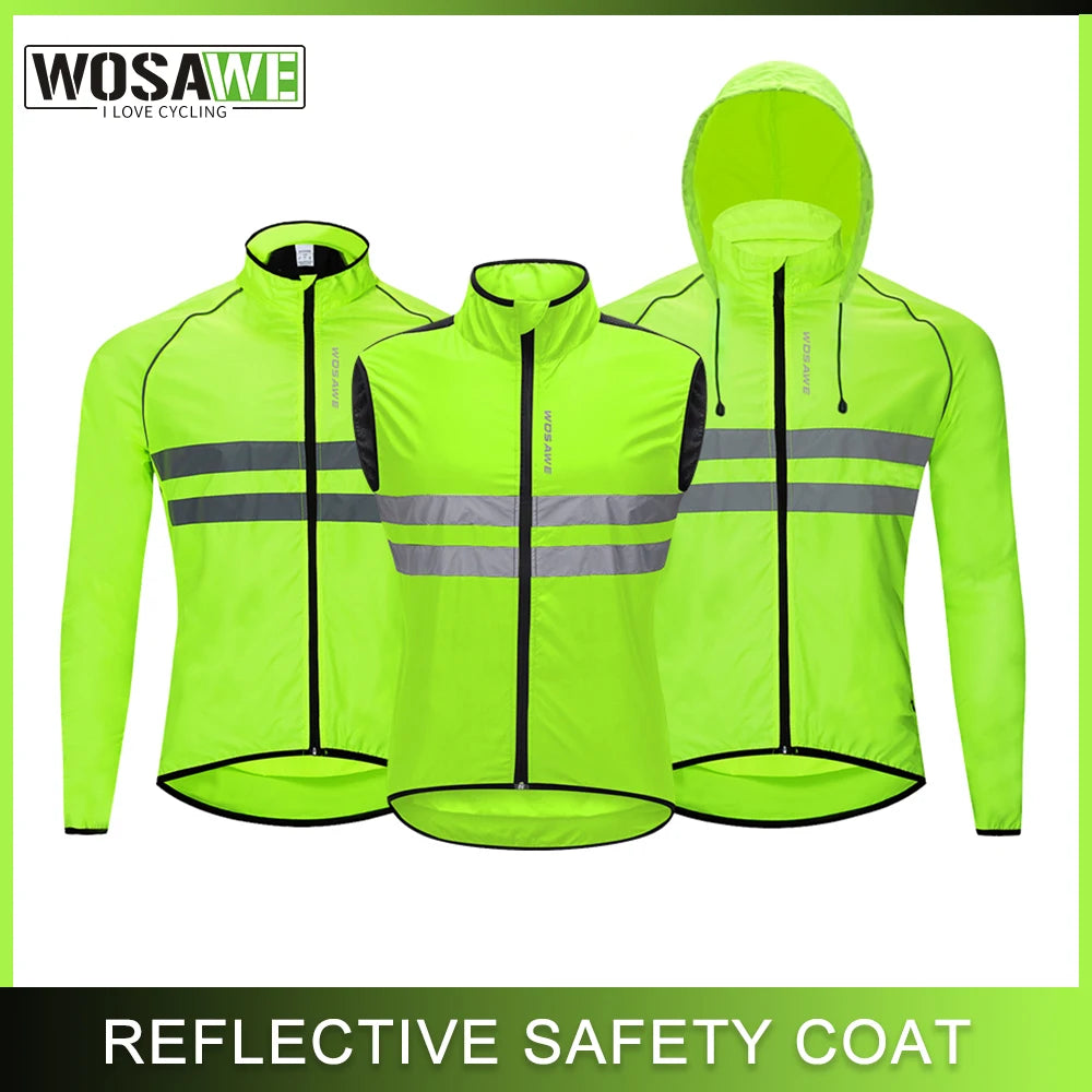 WOSAWE Men’s Packable Reflective Windproof Cycling Jacket